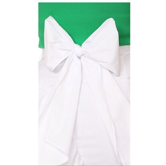 Milly cascade tie midi skirt in white size 0 - Picture 5 of 8